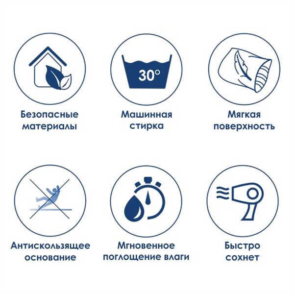 Коврик Wasserkraft Lippe BM-6513, 90 х 60 см, напольный, цвет - Ecru