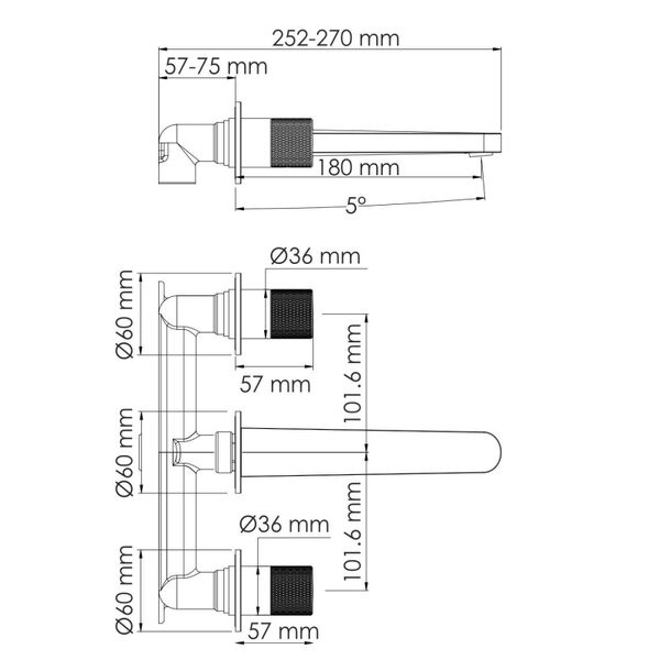 Смеситель для раковины Wasserkraft Schunter, золото матовое, 8245