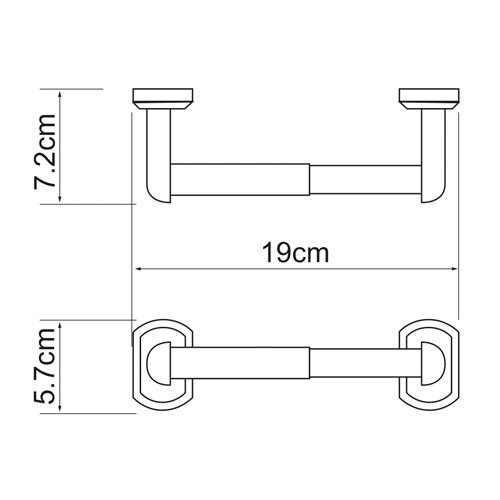 Держатель для туалетной бумаги Wasserkraft Oder, 20 см, K-3022