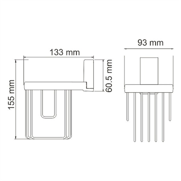 Держатель освежителя Wasserkraft Lopau, хром, K-6045
