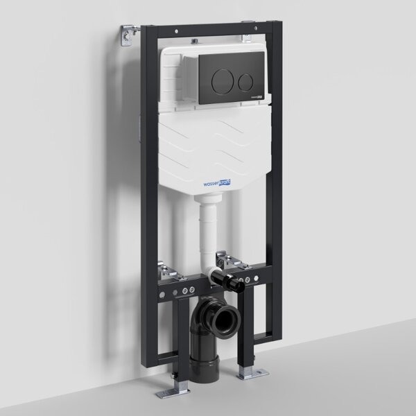 Инсталляция для унитаза Wasserkraft Vils 56TLT.010.ME.MB02, механическая клавиша черная матовая
