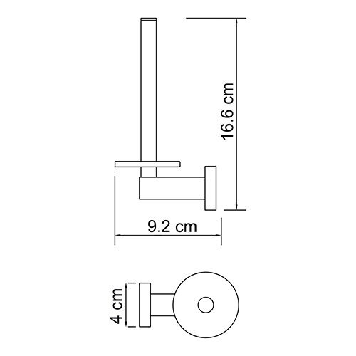 Держатель для туалетной бумаги Wasserkraft Lippe, вертикальный, K-6597