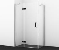 Душевой уголок Wasserkraft Aller Black L/R, 120 х 80 см, стекло прозрачное, 10H06LBLACK
