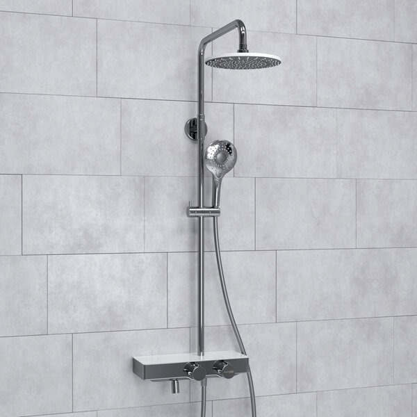 Душевая стойка Wasserkraft, с изливом, цвет - хром, A113.067.101.CH Thermo