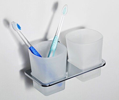 Стакан для щеток с держателем Wasserkraft Leine, K-5028D