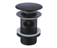 Донный клапан Wasserkraft A080 Push-up, с переливом, черный