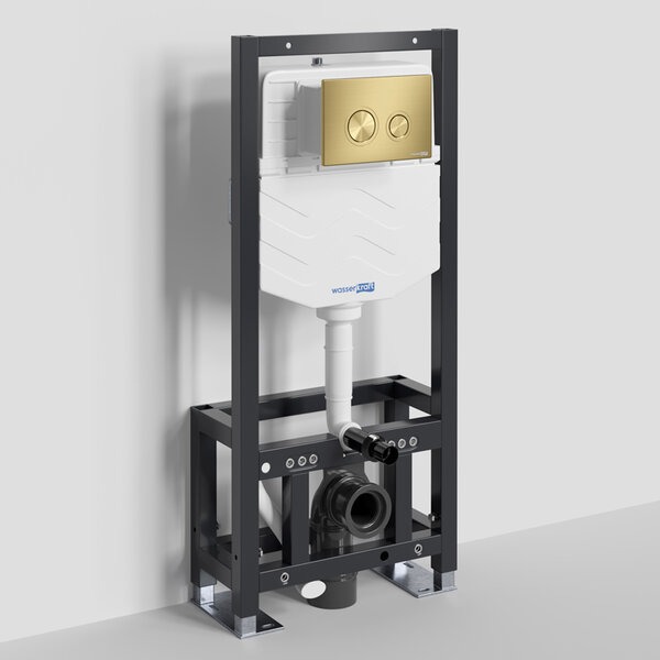 Инсталляция для унитаза Wasserkraft Dill 61TLT.010.ME.MG01, механическая клавиша золото матовое