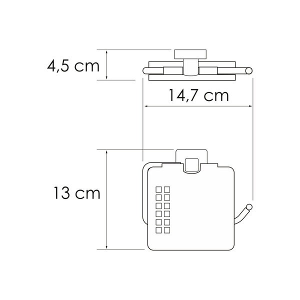 Держатель туалетной бумаги Wasserkraft, цвет - никель, Rhin, K-8725