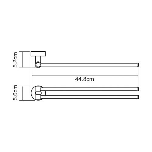 Полотенцедержатель Wasserkraft Isen, 45 см, хром, K-4031