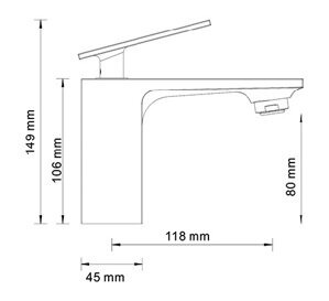 Смеситель для раковины Wasserkraft Alme 1503, хром