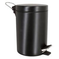 Корзина для мусора Wasserkraft Серия К, с педалью, 3 л, черная матовая, K-633B
