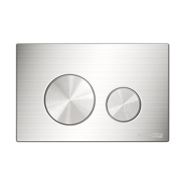 Инсталляция для унитаза Wasserkraft Glan 66TLT.010.ME.WH.BN02, декоративная стеклянная панель белая, механическая кнопка смыва никель