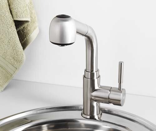 Смеситель Wasserkraft WERN 4266 для кухни с выдвижным изливом, матовый хром
