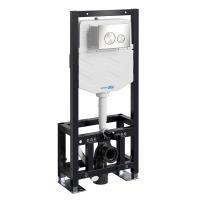 Инсталляция для унитаза Wasserkraft Dill 61TLT.010.ME.BN02, механическая клавиша никель