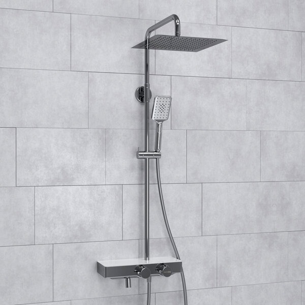 Душевая стойка Wasserkraft, с изливом, цвет - хром, A113.118.126.CH Thermo
