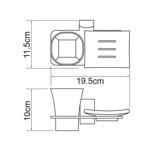 Держатель стакана и мыльницы Wasserkraft Leine, K-5026