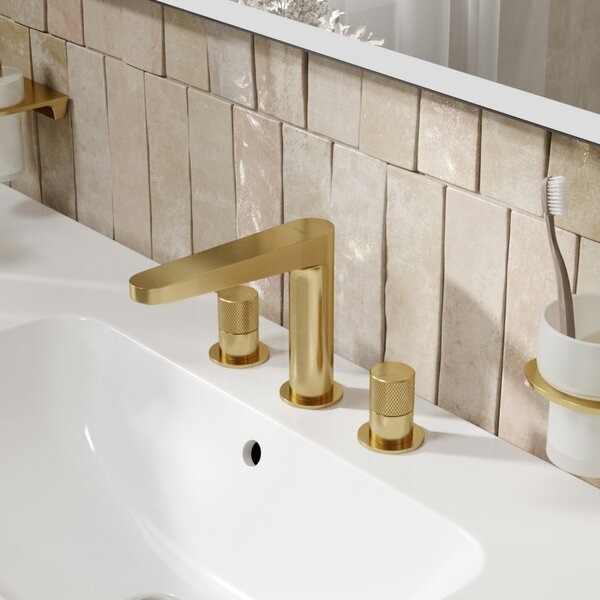 Смеситель для раковины Wasserkraft Schunter, золото матовое, 8235