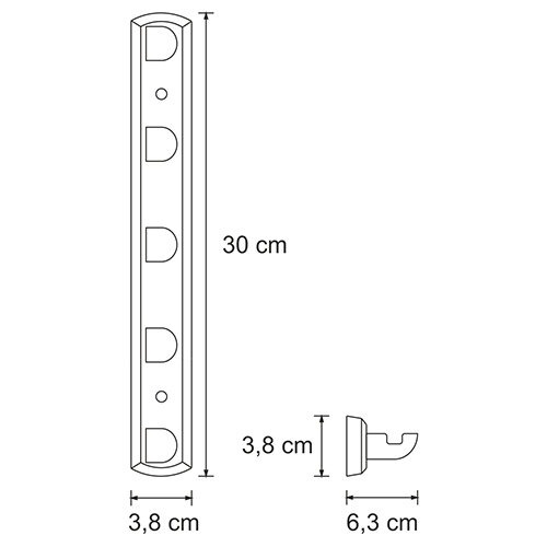 Крючок настенный Wasserkraft Kammel, 5 крючков, K-8375