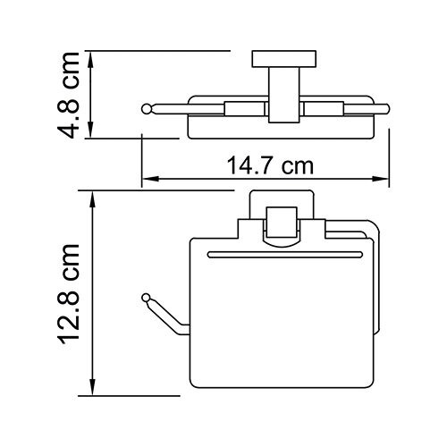 Держатель для туалетной бумаги Wasserkraft Lippe, с крышкой, K-6525