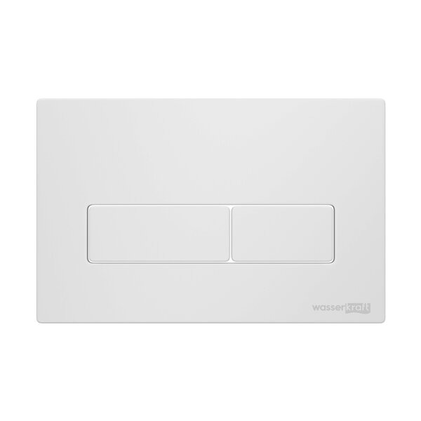 Инсталляция для унитаза Wasserkraft Glan 66TLT.010.ME.WH.WM03, декоративная стеклянная панель белая, механическая кнопка смыва белая матовая