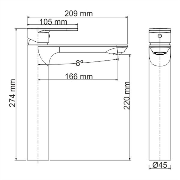 Смеситель для раковины Wasserkraft, цвет белый Soft-touch, 8503H