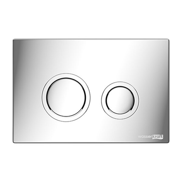 Инсталляция для унитаза Wasserkraft Glan 66TLT.010.ME.WH.CH01, декоративная стеклянная панель белая, механическая кнопка смыва хром