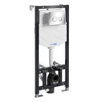 Инсталляция для унитаза Wasserkraft Aller 10TLT.010.ME.CH01, с механической кнопкой смыва цвет - хром