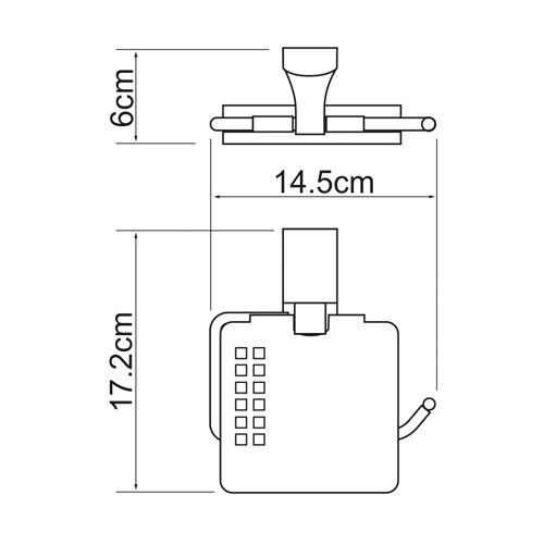 Держатель для туалетной бумаги Wasserkraft Leine, с крышкой, K-5025