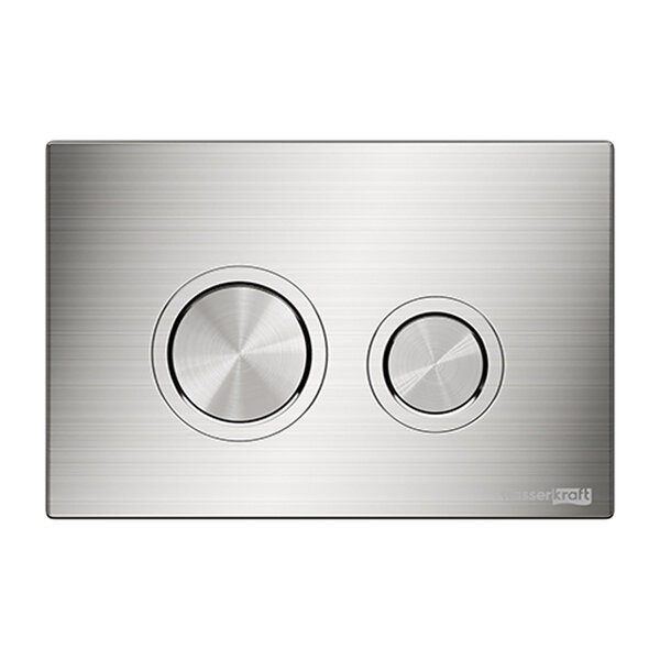 Инсталляция для унитаза Wasserkraft Glan 66TLT.010.ME.WH.BN01, декоративная стеклянная панель белая, механическая кнопка смыва никель
