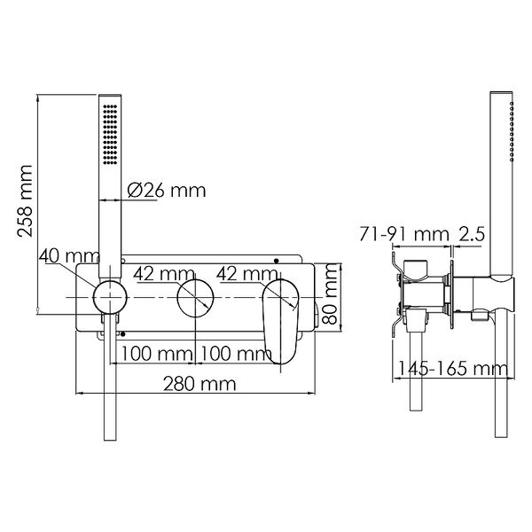 Душевой комплект Wasserkraft Dinkel 5800, цвет хром, A16116