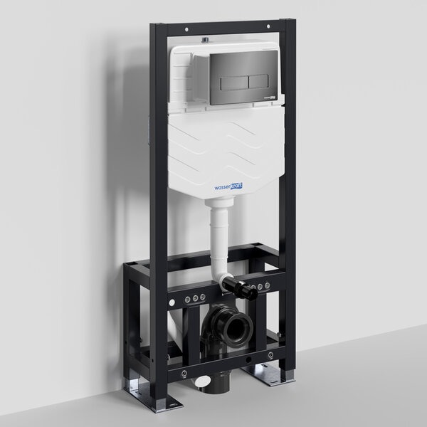 Инсталляция для унитаза Wasserkraft Dill 61TLT.010.ME.PB03, механическая клавиша черная