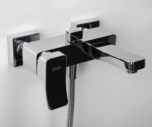 Смеситель Wasserkraft Aller 1061 для ванны и душа с коротким изливом, хром