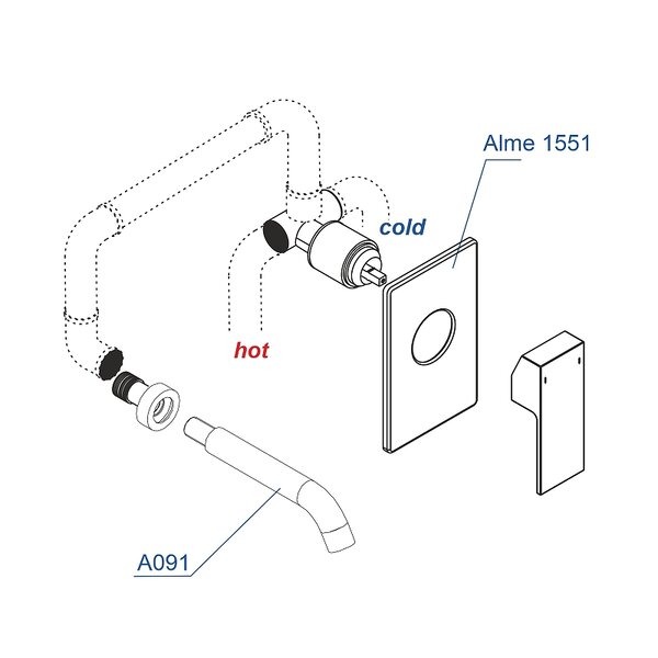 Смеситель для раковины Wasserkraft Alme 1510, цвет хром, A15513