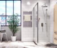 Душевой уголок Wasserkraft 48P10, 100 см, стекло прозрачное