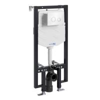 Инсталляция для унитаза Wasserkraft Vils 56TLT.010.ME.WH01, механическая клавиша белая, ободки хром