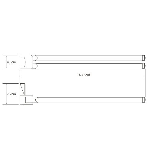 Полотенцедержатель Wasserkraft Exter, 45 см, хром, K-5231
