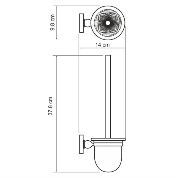 Ершик для унитаза Wasserkraft Diemel, подвесной, Diemel K-2227