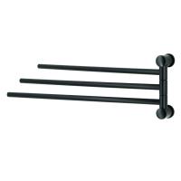 Полотенцедержатель Wasserkraft Серия К, тройной, 40 см, черный матовый, K-1033BLACK