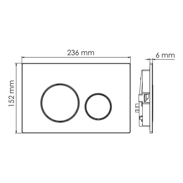 Инсталляция для унитаза Wasserkraft Glan 66TLT.010.ME.WH.CH02, декоративная стеклянная панель белая, механическая кнопка смыва хром