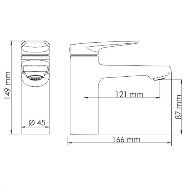 Смеситель для раковины Wasserkraft 6603, черный глянец