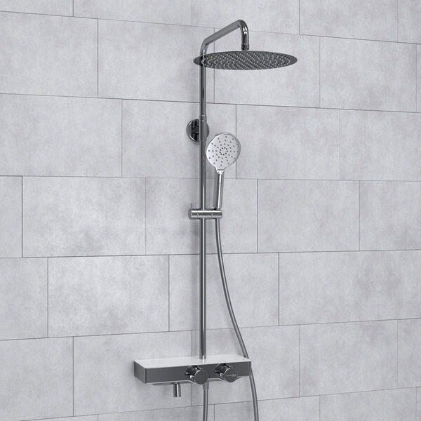 Душевая стойка Wasserkraft, с изливом, цвет - хром, A113.116.127.CH Thermo