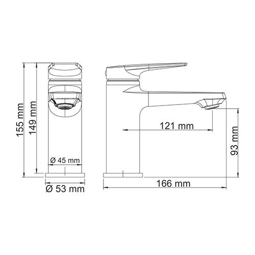 Смеситель для раковины Wasserkraft Lopau 3203, хром
