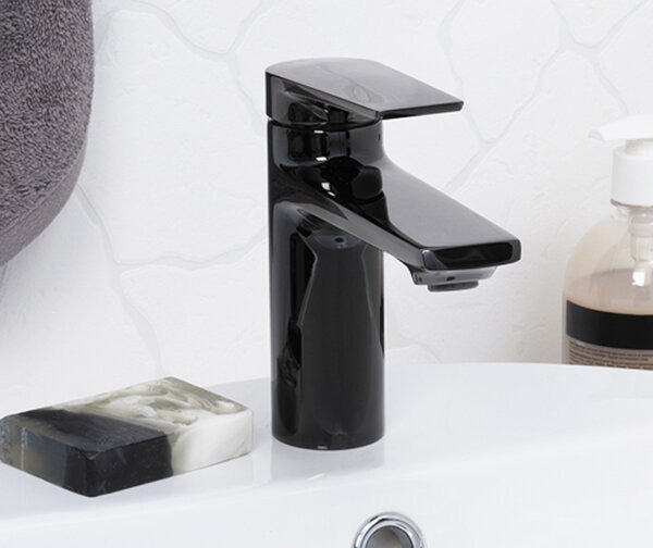 Смеситель для раковины Wasserkraft 6603, черный глянец