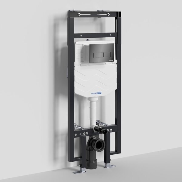 Инсталляция для унитаза Wasserkraft Dinkel 58TLT.010.ME.PB03, механическая клавиша черная