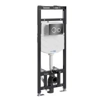 Инсталляция для унитаза Wasserkraft Alme 15TLT.010.ME.PB01, механическая клавиша черная, ободки хром