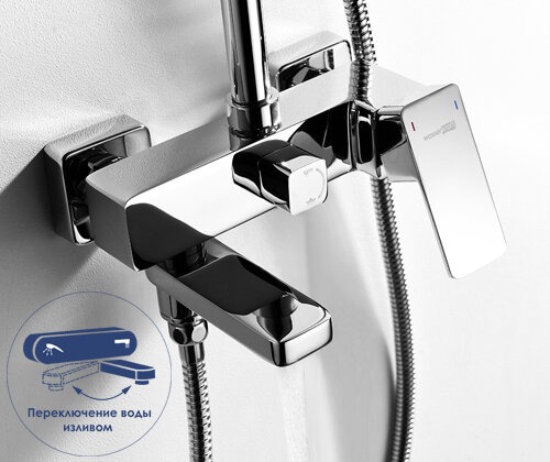 Душевая стойка Wasserkraft A17701, для ванны и душа, хром
