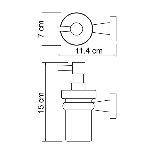 Дозатор с держателем Wasserkraft Lippe, K-6599