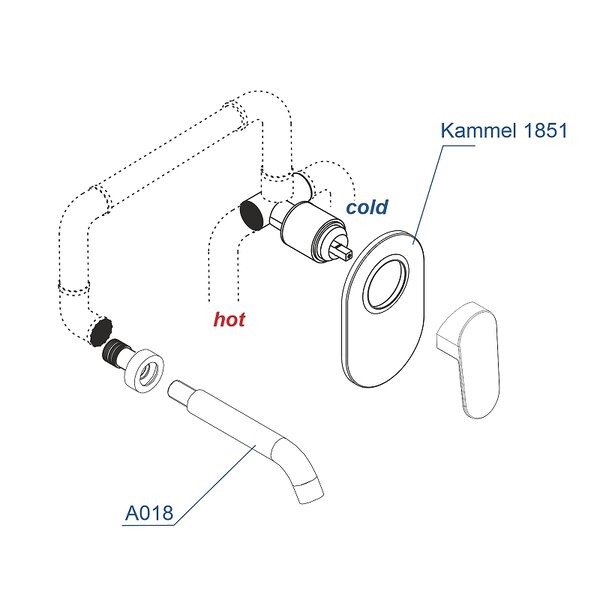 Смеситель для раковины Wasserkraft Kammel 1800 A18583, цвет хром