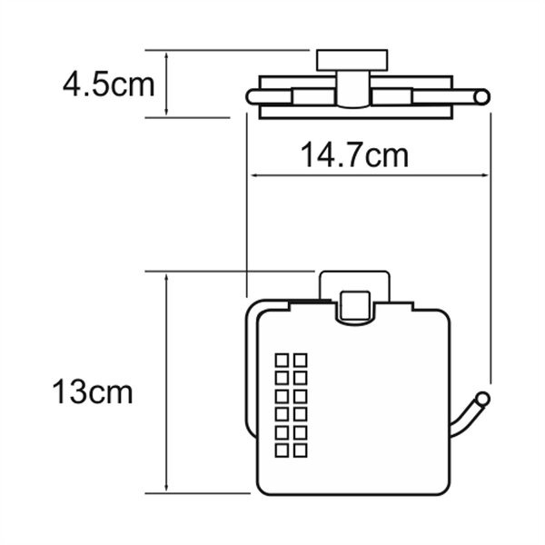 Держатель туалетной бумаги с крышкой Wasserkraft Dill, K-3925