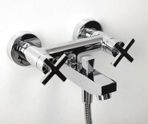 Смеситель Wasserkraft WESER 7801 для ванны и душа с коротким изливом, хром